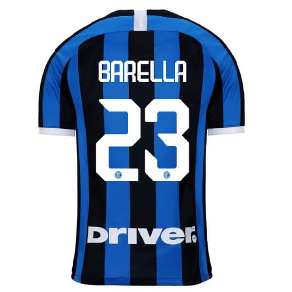 Maillot Football Inter Milan NO.23 Barella Domicile 2019-20 Bleu